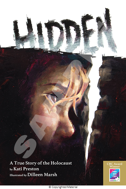 This is the cover of the book. A little girl is peaking through a crack in a barn wall. The book is written by Kati Preston and illustrated by Dilleen Marsh. Page descriptions are below the page images.